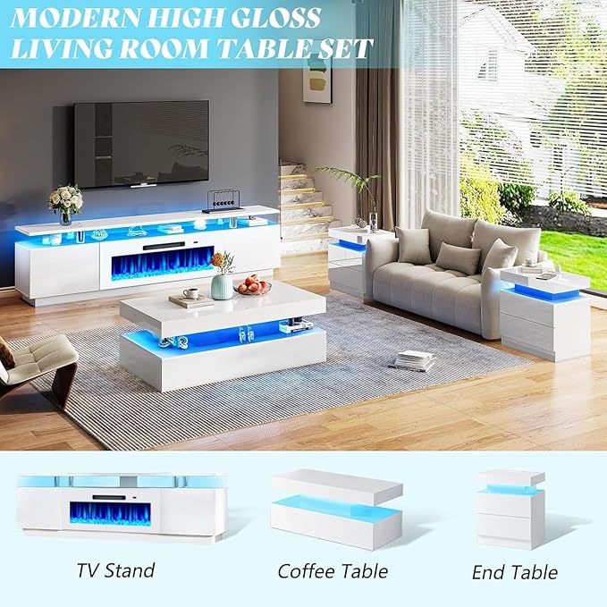 AMERLIFE Fireplace TV Stand