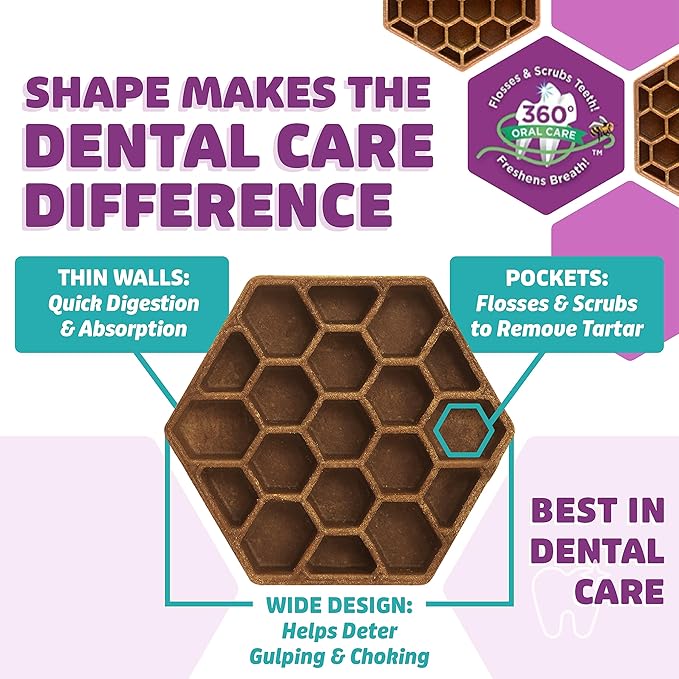 Yummy Combs Dog Dental Treats – Vet VOHC Approved – Delicious Chicken Protein – Removes Tartar with Cleaning Comb Shape – Dental Dog Treats for Extra Small Dogs (12oz, 48 Count)