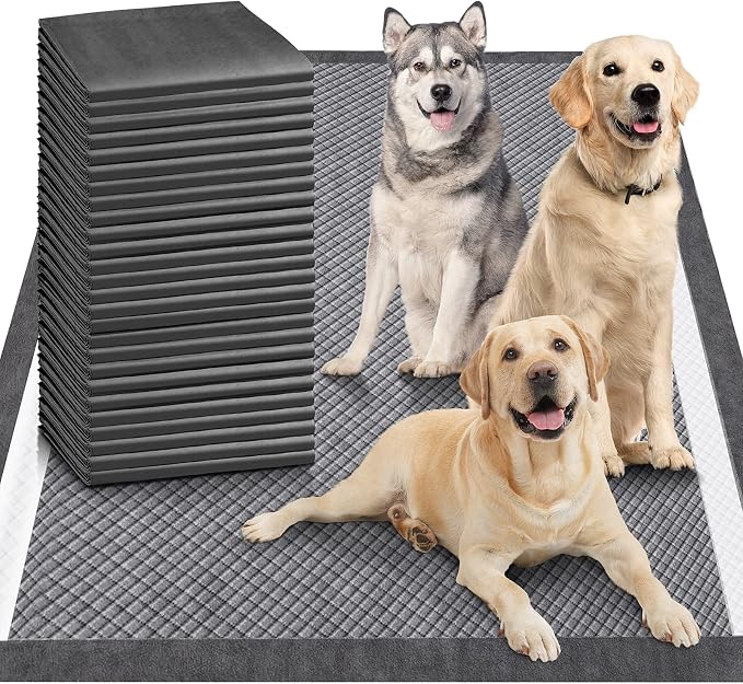 Gimars Upgrade Odor Control 4XL 36x36 Extra Large Thicken 9 Layers Extra Absorbent Charcoal Pee Pads for Dogs - Leak Proof Dog Training Pads Quick Dry - 30 Counts