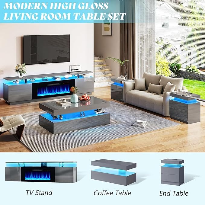 AMERLIFE Fireplace TV Stand