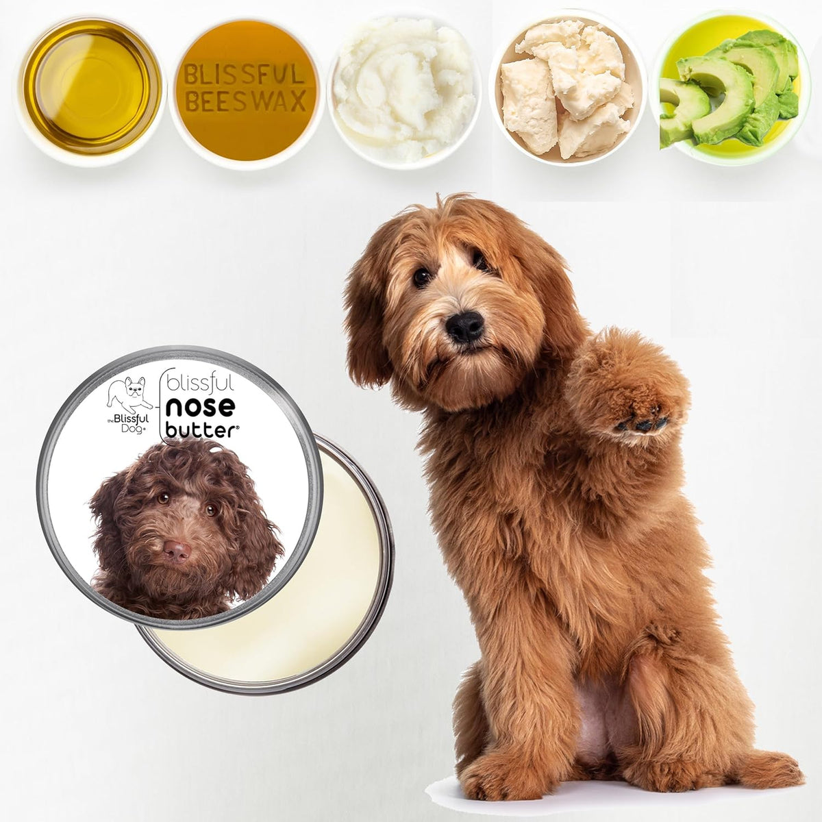 The Blissful Dog Labradoodle Unscented Nose Butter - Dog Nose Butter, 2 Ounce