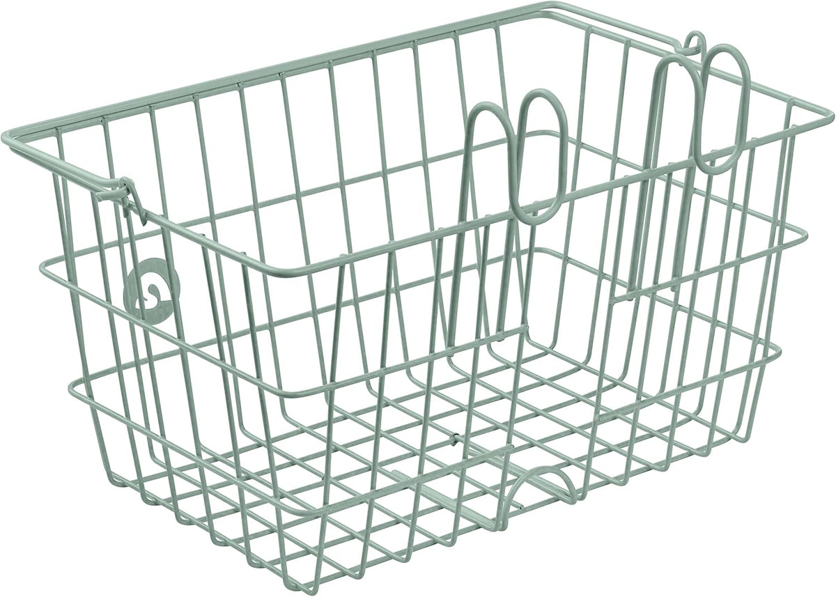 Retrospec Apollo-Lite Lift-Off Bike Basket - Detachable Steel Handlebar Basket with Carrying Handle for Commuting, Shopping & Beach Trips - 14.5in x 9.5in Weather-Resistant Biking Gear