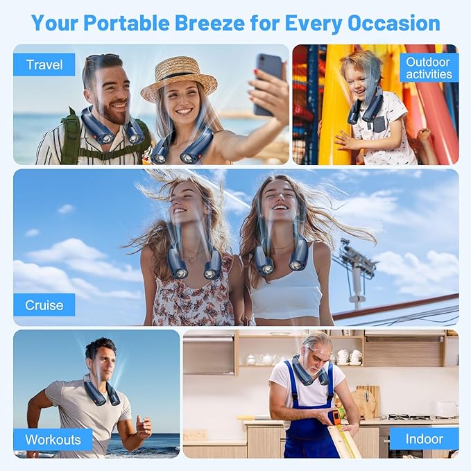 Slientspin AI Portable Neck Fan