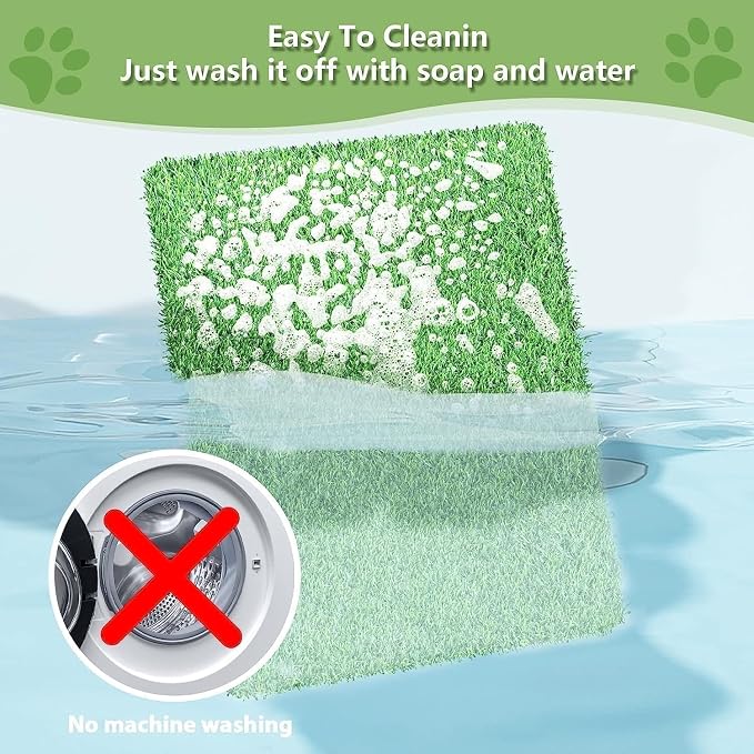 Artificial Grass for Dogs Pee Tray Fake Grass Mat for Professional Puppy Potty Trainer Replacement Dog Grass Pad for Indoor and Outdoor 39.3 x 31.4 Inch (Pack of 1)