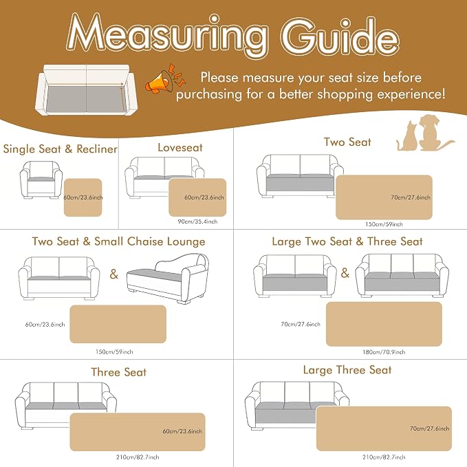 Couch Cover for Sofa, Sectional Couch Cover for Dogs, Sofa Cover Washable, Cushion Cover Blanket Pad Bed Mat for Pets, Fleece Furniture Protector, Brown, 27.6x59in