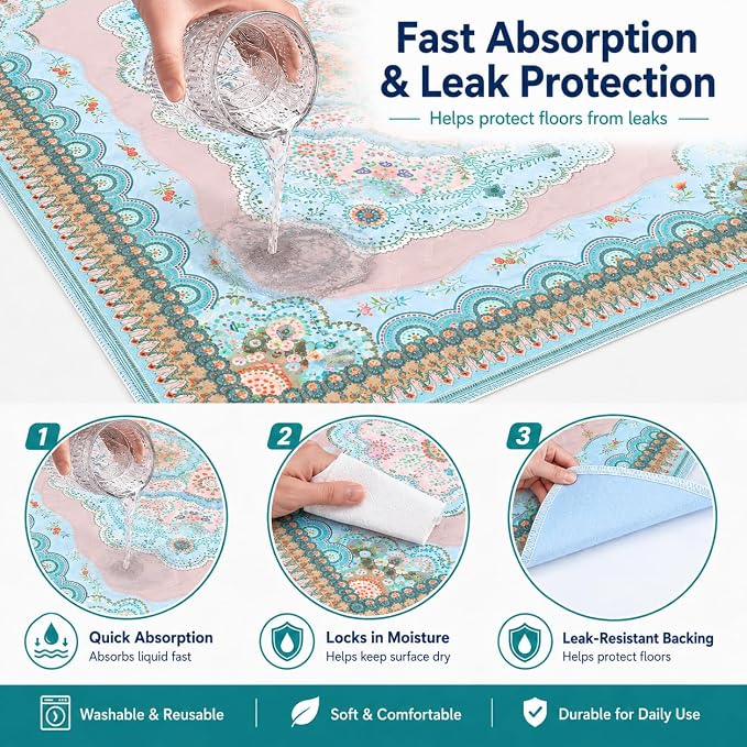Aitmexcn Washable Pee Pads for Dogs, 2 Reusable Puppy Pads, 34'' x 36'' | Highly Absorbent, Waterproof Layer, Machine Washable, Non-Slip Bottom, For Puppy Training and Crates