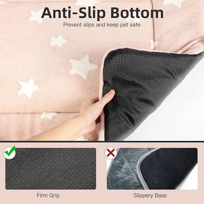 Mora Pets Dog Crate Pad Kennel Dog Bed Mat for Medium Dogs Washable Cute Star Pet Bed for Cage Ultra Soft Flat Puppy Cat Kitten Cushion for Sleeping Anti-Slip Pink 30 x 19 | Soft Dog Cat Bed Mat, Crate Pad for Dog Cages Cozy Sleeping Liner, Pet Pillow ...