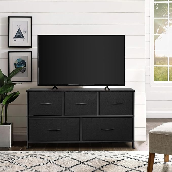 Dresser for Bedroom with 5 Drawers, Chest of Drawers, Storage Drawers Organizer