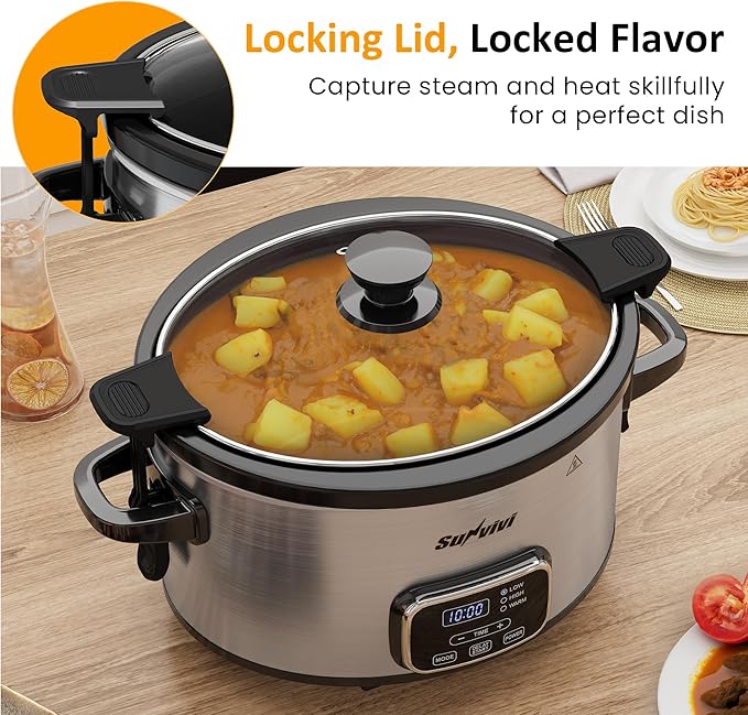 Sunvivi 4QT Programmable Slow Cooker