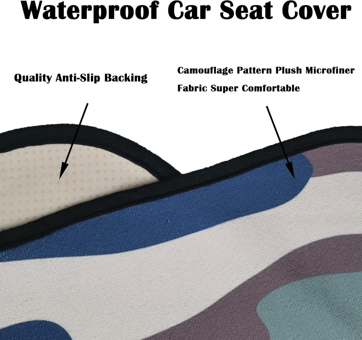 Car Seat Cover Protector Front Seats,for Gym Workout,Running,Swimming,Beach and Hiking,Waterproof Sweat Towel Bucket Seat Covers for Cars SUV Trucks (Camouflage, 1Pcs)
