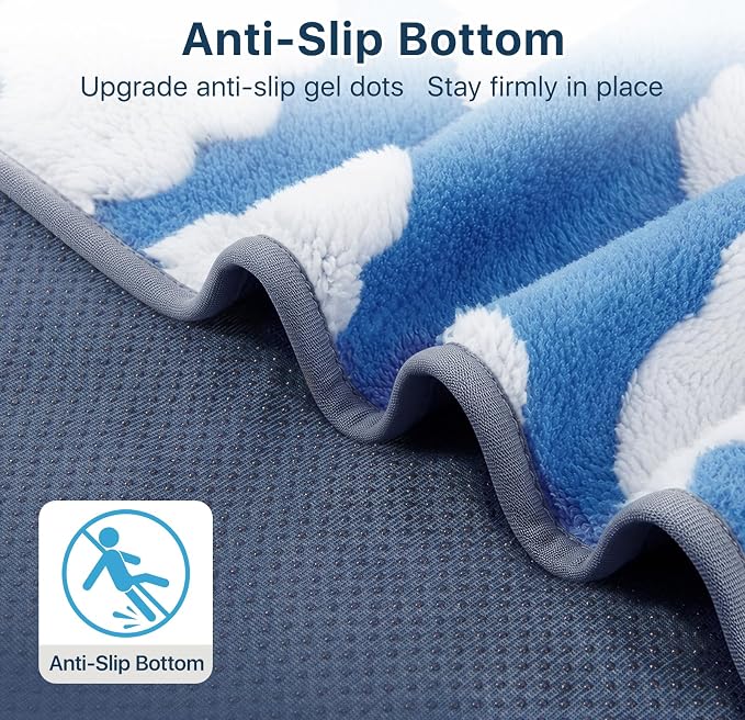 LOOBANI 2 Pack Extra Large Washable Pee Pads for Dogs 72"x72", Blue | Non-Slip Reusable Dog Mat, Super Absorbent Whelping Pads, Leak-Proof Dog Playpen Mat For Floor, Bed, Incontinence, Housebreak