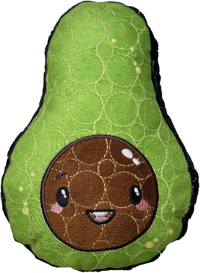 Bite Force - Durable & Strong Dog Toy Avocado Squeaker, Kevlar-Reinforced for Aggressive Chewers for Small Medium Large Dogs - Green.