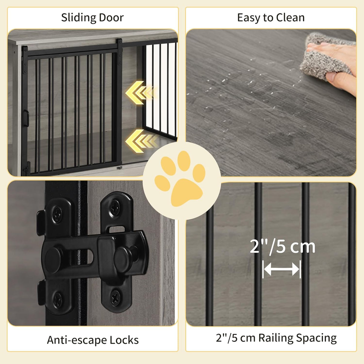 27.2" Dog Crate Furniture with Barn Door. A calm, considered pick for modern pet homes.