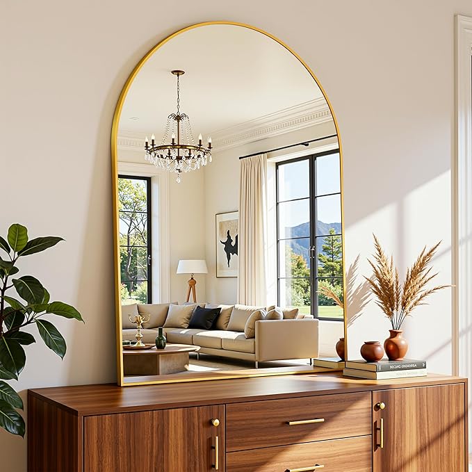 Arched Mirror 24"x36", Bathroom Mirror, Wall Mounted Vanity Mirror