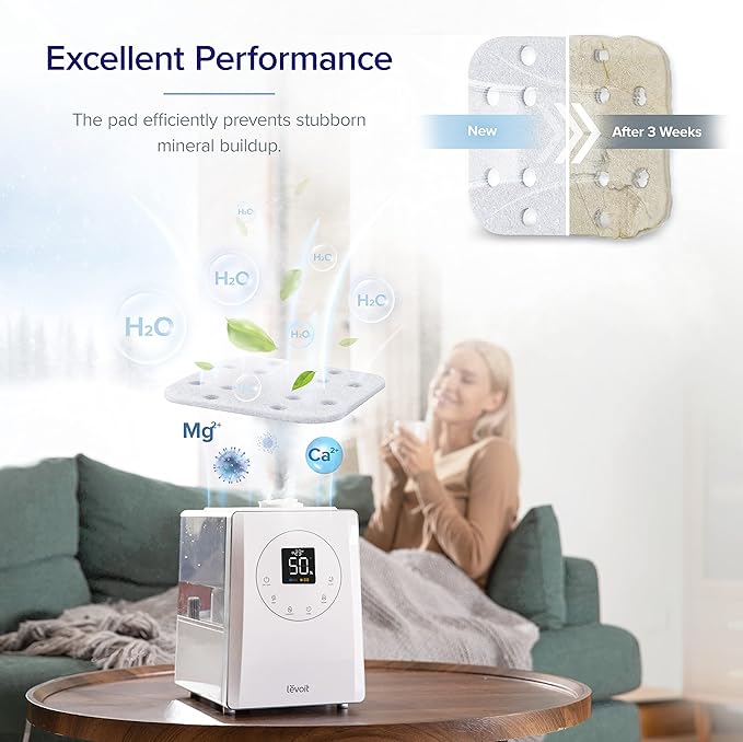 LEVOIT OasisMist Smart Cool and Warm Mist Humidifiers & Aroma Pads 16 Pack