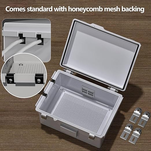 ABS Electrical Junction Box, Ventilated Design, Cable Grommets, IP65 Waterproof