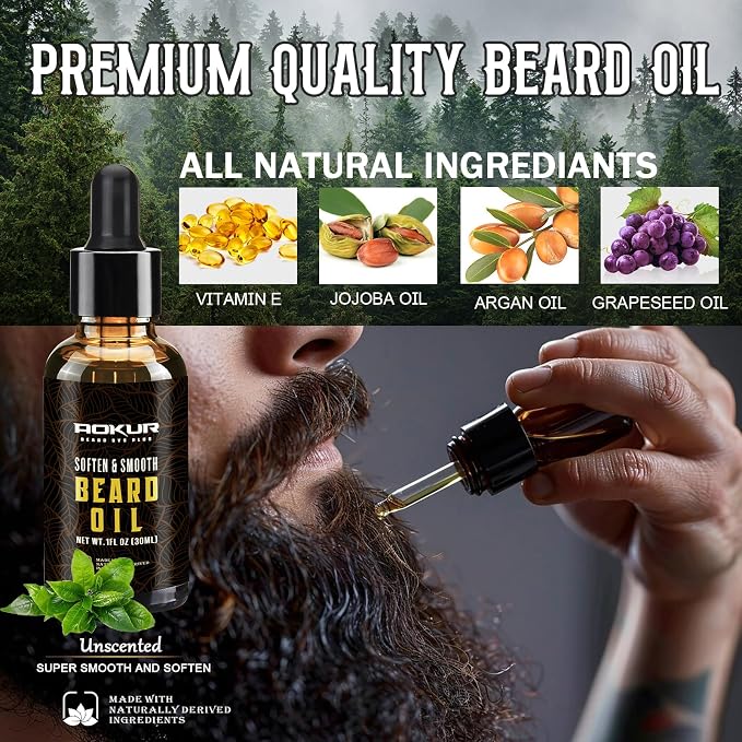 Beard Straightener for Men – 5-Temp Heated Brush with Anti-Scald Tech – Grooming Kit with Sandalwood Comb, Balm, Oil & Scissors – Gifts for Father’s Day, Anniversary & Birthdays