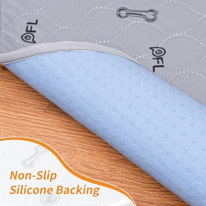 Dog Pee Pad Washable 65x48 Large, Fast Absorption Reusable Puppy Pads | Waterproof, Non-Slip, Bone Print, Pet Training Pads for Whelping, Dog Playpen, Incontinence, Housebreaking