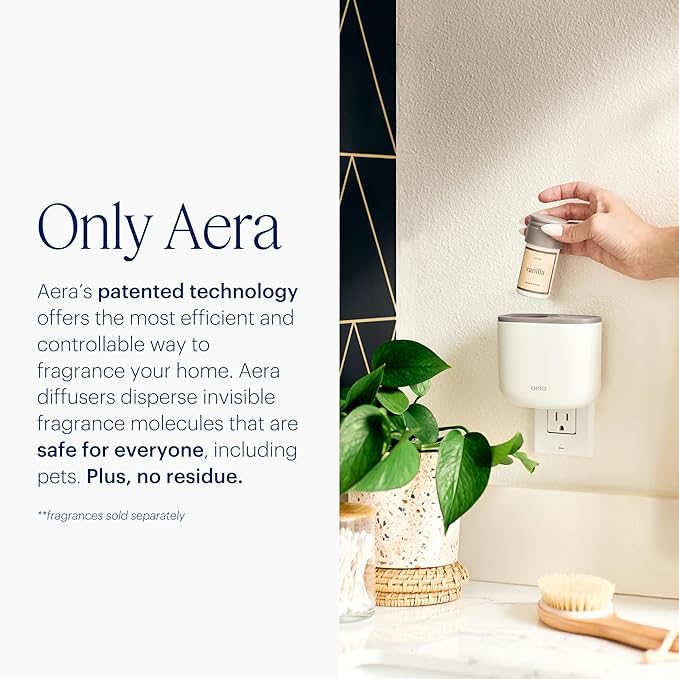 Aera Mini Home Fragrance Diffuser and Mini Beach House Scent Refill Bundle