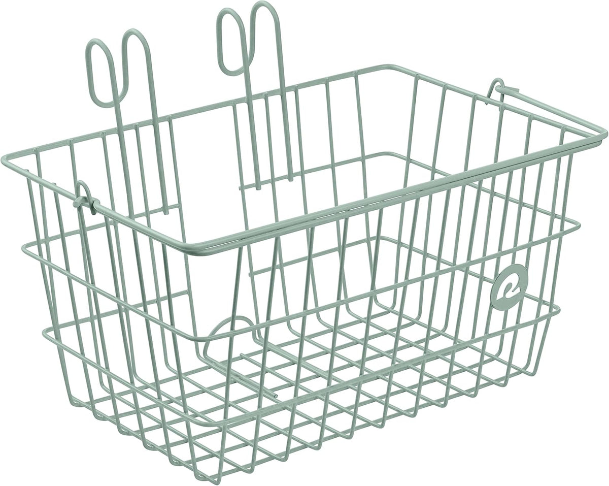 Retrospec Apollo-Lite Lift-Off Bike Basket - Detachable Steel Handlebar Basket with Carrying Handle for Commuting, Shopping & Beach Trips - 14.5in x 9.5in Weather-Resistant Biking Gear