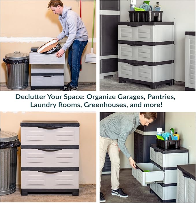 Sunnydaze 29.5" H 3-Tier Storage Cabinet