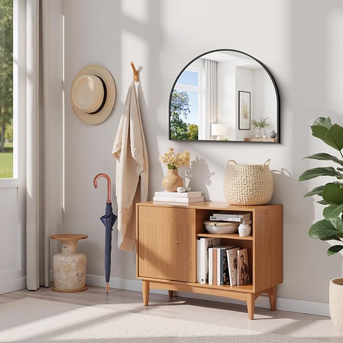 CIRCUMI Arched Wall Mirror, Metal Frame, Large Size