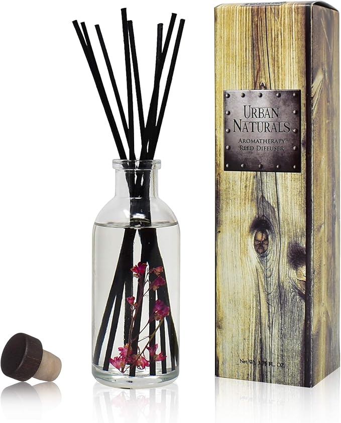 Urban Naturals Amber & Lavender Reed Diffuser Scented Sticks Set | Mind & Body