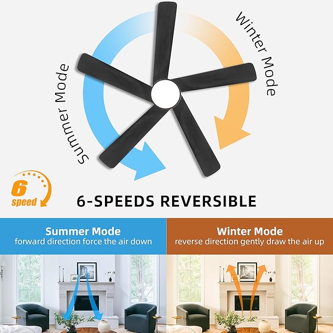 WINGBO 48 Inch DC Ceiling Fan