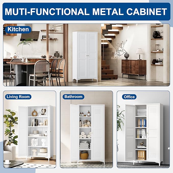 Metal Storage Cabinet-61” Tall Steel File Cabinets