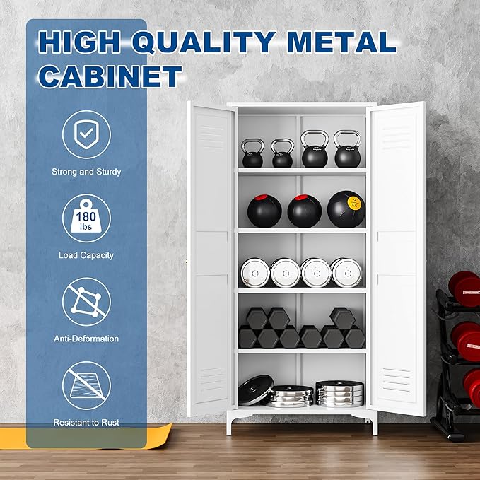 Metal Storage Cabinet-61” Tall Steel File Cabinets