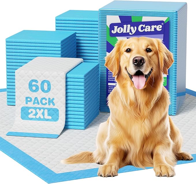 60 Count-30" x 36" XXL Puppy Pads, Extra Large Pee Pads for Dogs, Super Absorbent Disposable Dog Training Pads, Quick Drying, Leak-Proof, Ultra Thick Potty Pads for Dogs, Puppies, Doggie, Cats