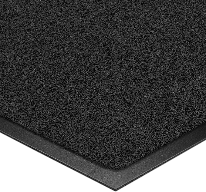 Kuyal Door Mat, 3'x5' Indoor Outdoor Entrance Mat to Trap Dirt and Moisture, Non Slip Waterproof Outdoor Mats, Commercial Floor Inside Outside Entrance, Heavy Duty Durable Welcome Mats, Black