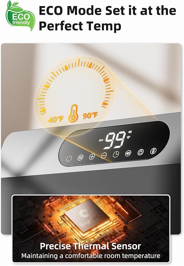 Brightown Wall Heater for Indoor Use, Space Heater