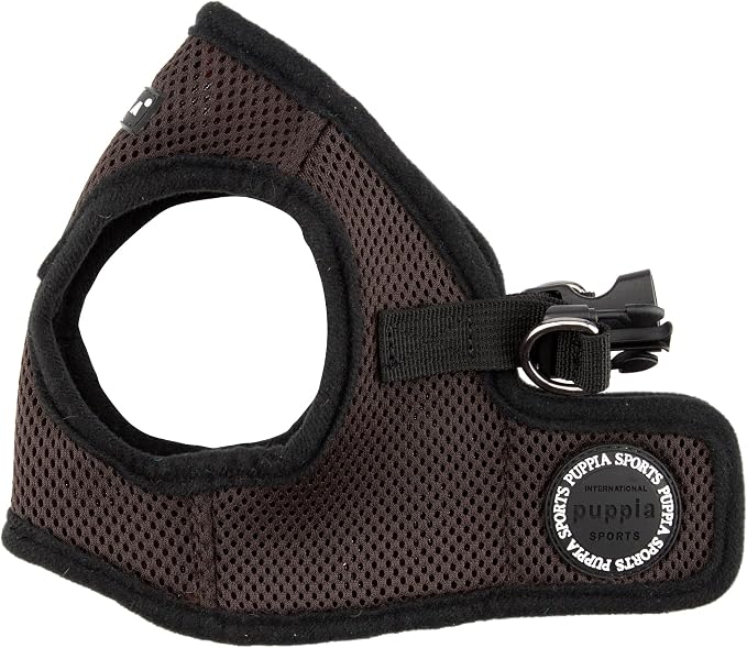 Puppia Soft Vest Dog Harness Step-in Padded Mesh No Choke No Pull Comfortable Walking Running Training for Small Medium Large Dogs, Brown, XXX-Large