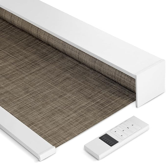 Tipiace Motorized Blinds with Remote Window Roller Shade Wireless Rechargeable