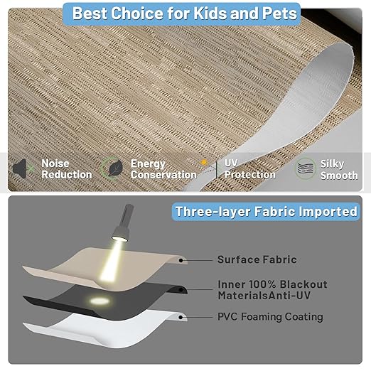 Motorized Blinds with Remote, Automatic Shades Work with Alexa/Google/Apple Home