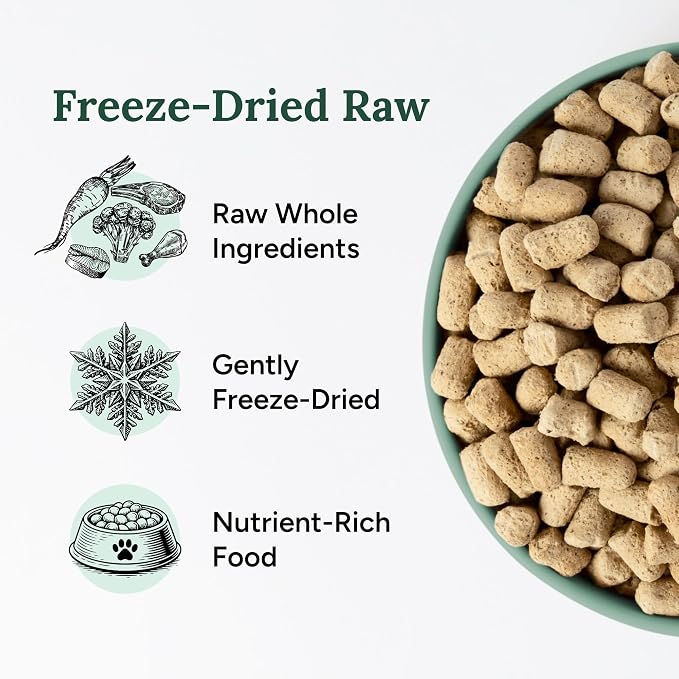 360 Pet Nutrition Freeze-Dried Raw Dog Food – Chicken Recipe with Liver & Organs, High Protein, Omega-3s, Fruits, Veggies & Superfoods, Grain-Free, No Fillers 4 x 16 oz Made in USA