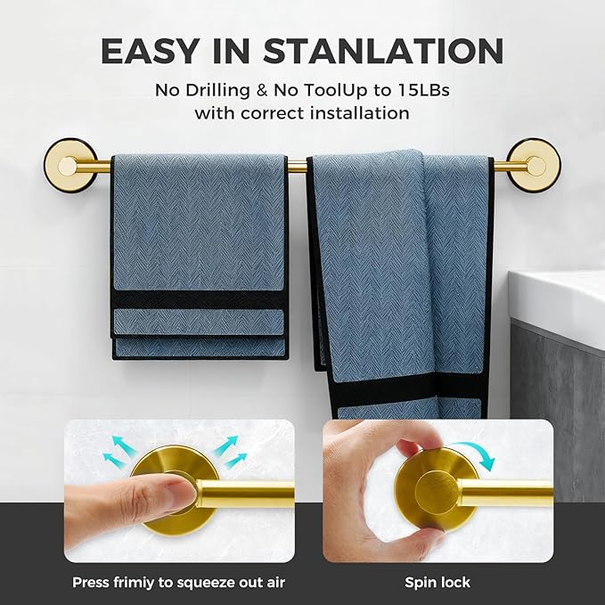 Adjustable Suction Cup Towel Bar