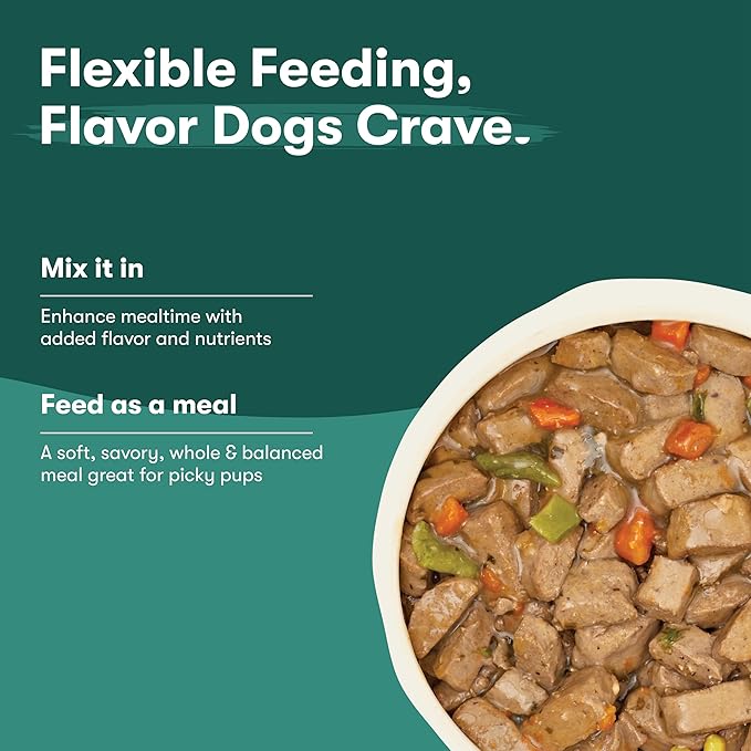 Jinx Bone Broth Stew for Dogs - Beef & Vegetables Recipe - Grain-Free Wet Dog Food & Topper for Picky Eaters - Promotes Lean Muscle Growth, A Healthy Coat & Improved Digestion - 13 Oz, 12 Pack