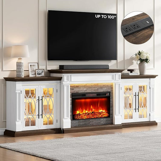104" LED Fireplace TV Stand