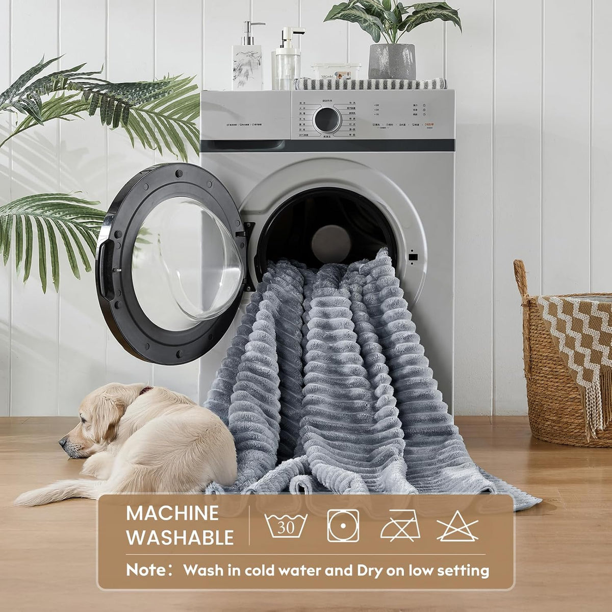 Flannel Washable Pee Pad for Dogs - 2 Pack Reusable Dog Pee Pads Extra Large, Fast Absorb Pet Playpen Mat with Non-Slip Back, Waterproof Puppy Training Pad. (Light Grey, 36" X 48")