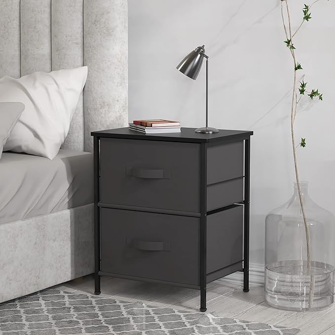 SIMPLE HOUSEWARE 2 Tier Night Stands Dresser