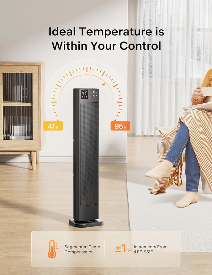 PELONIS 30” Ceramic Tower Space Heater