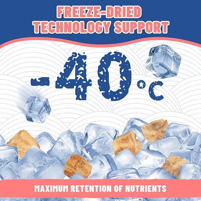 Just Try 6.70 oz Freeze-Dried Salmon Dog Treats & Cat Treats Food Topper- Single Ingredient, Grain-Free, High Protein Snack for Training