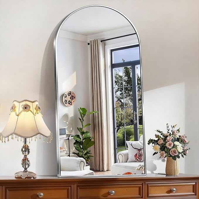CIRCUMI Arched Wall Mirror, Metal Frame, Large Size