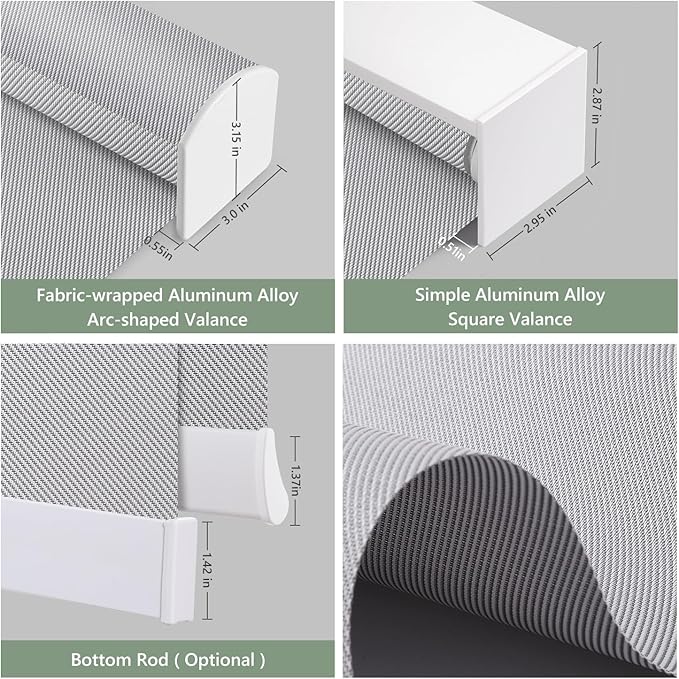 Tipiace Motorized Blinds with Remote Window Roller Shade Wireless Rechargeable
