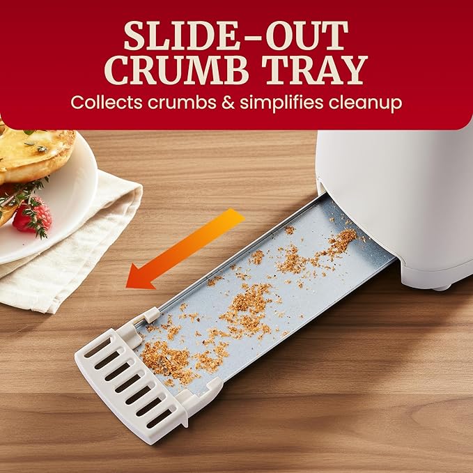 Elite Gourmet ECT2517C SLIMTOAST™ 2-Slice, Long Slot Toaster, Cool-touch Body