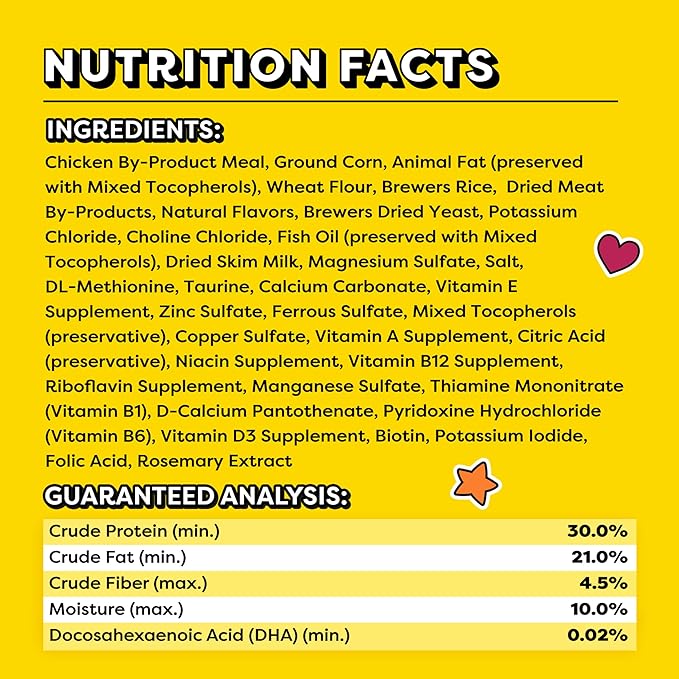 Temptations Kitten Crunchy and Soft Cat Treats Chicken and Dairy Flavor, 6.3 oz. Pouch, (Pack of 10)