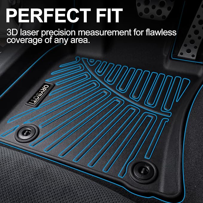 Floor Mats & Trunk Mat Fit for 2008-2012 Honda Accord（Only for Sedan,All Weather Protection TPE, Anti-Slip Floor Mats & Cargo Liner for 2008-2012 Honda Accord Accessories