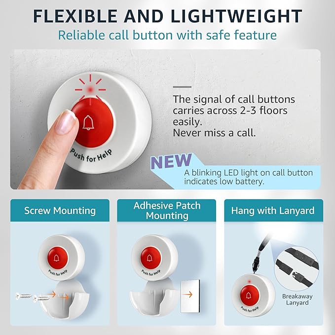 Caregiver Pager Wireless Nurse Call Button